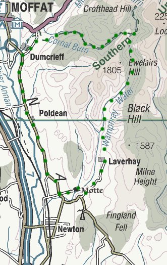 Garrogill route map